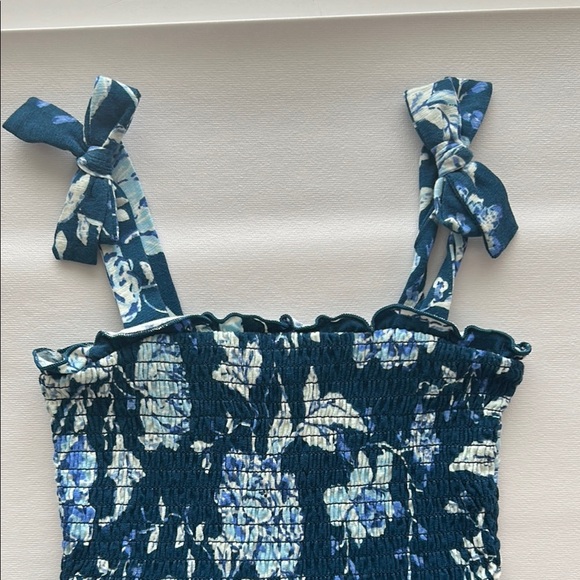 Matilda Jane Camille Floral Blue Kids Romper Size 4 - Picture 3 of 5